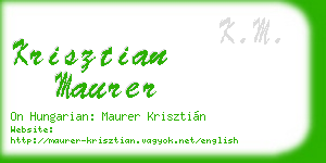 krisztian maurer business card